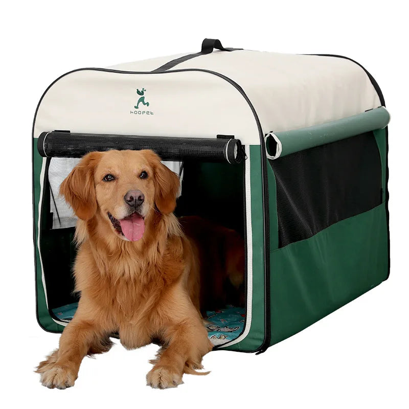 the CANVAS DOG TENT - Heated Doghouse for Large Breeds: Winter Warm Indoor/Outdoor Shelter, All-Season Weatherproof Pet Tent