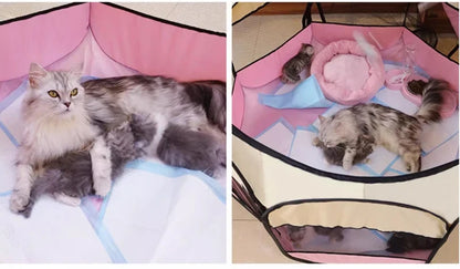 Folding Pet Tent Dog House Camping Accessories Pet Cage Octagonal Cage Fence Outdoor Playpen Puppy Shelter