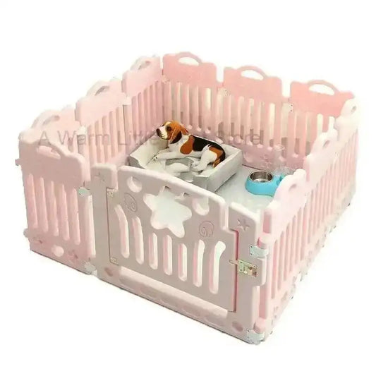 the DOG STAR CORRAL - Doghouses, Modern Dog Plastic Safety Fence, Home Pet Cat/Dog Kennel, Small Dogs Indoor Isolation with Toilet, Dog Cage Pet Supplies