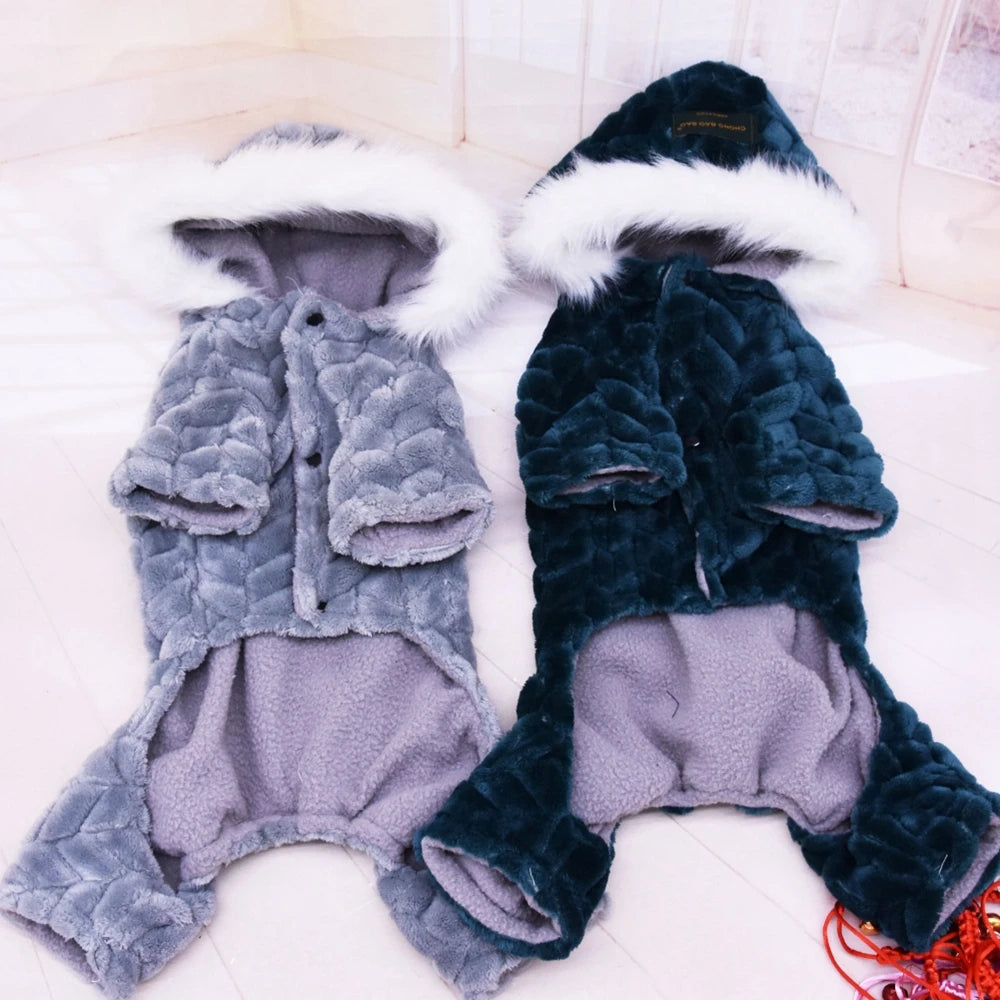 Winter Warm Pet Dog Jumpsuit Windproof Dog Clothes for Small Dogs Chihuahua Jacket Yorkie Costumes Shih Tzu Coat Poodle Outfits