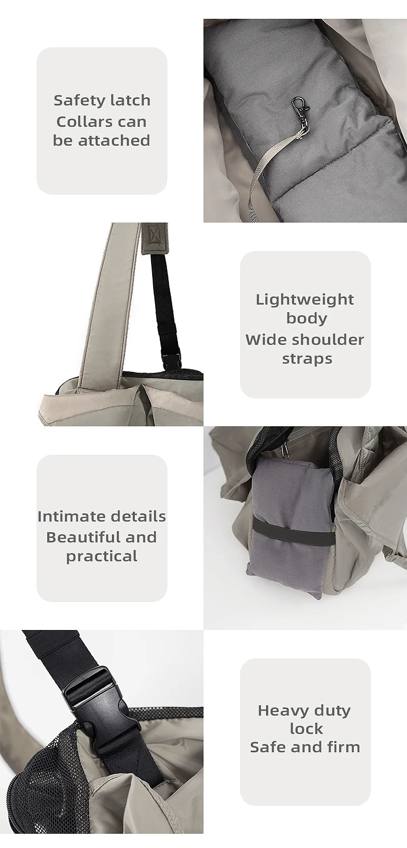 Onecut Adjustable Pet Shoulder Carrier Bag, Portable Breathable Outdoor Travel Dog Cat Backpack, Durable Puppy Transport Basket