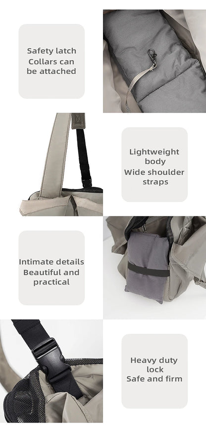 Onecut Adjustable Pet Shoulder Carrier Bag, Portable Breathable Outdoor Travel Dog Cat Backpack, Durable Puppy Transport Basket