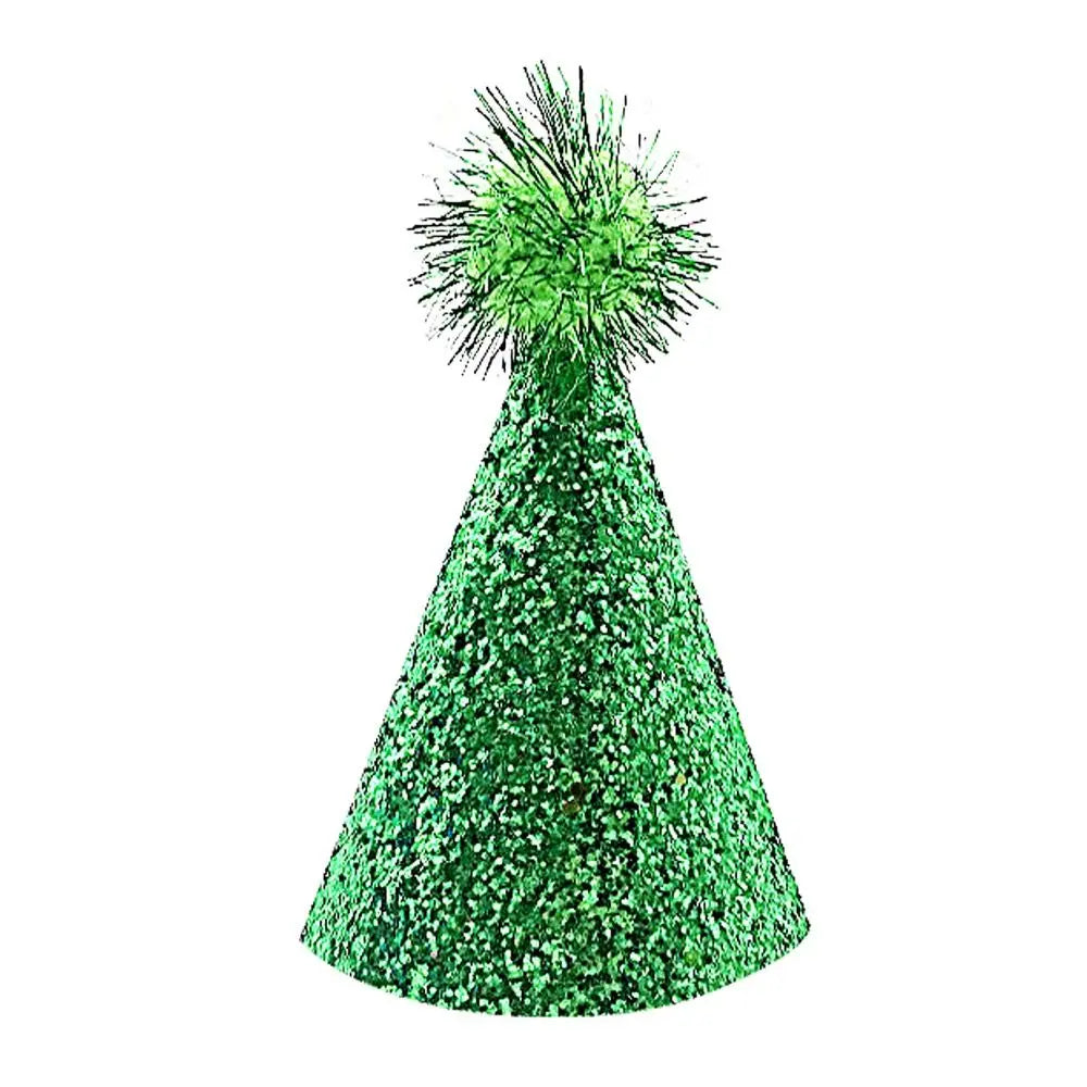 Cute Decorative Pet Birthday Hat Adjustable Foldable Dog Sparkling Hat with Ball Cat Headgear for Birthday