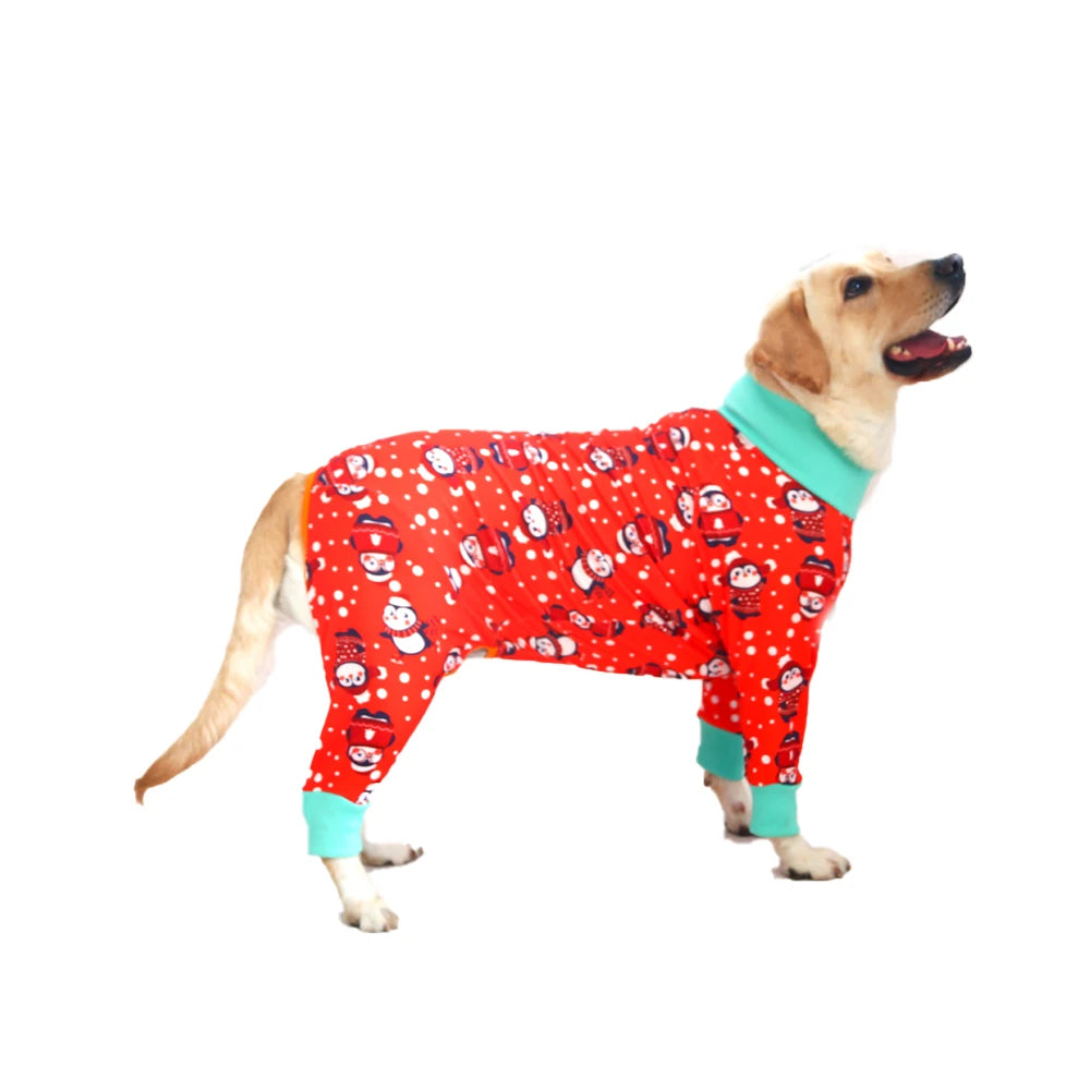 2024 New Halloween Prints Dog Four-legged Suit for Large Medium Bodysuit Dogs Pajamas PJS Full Body for Shedding Prevent Licking
