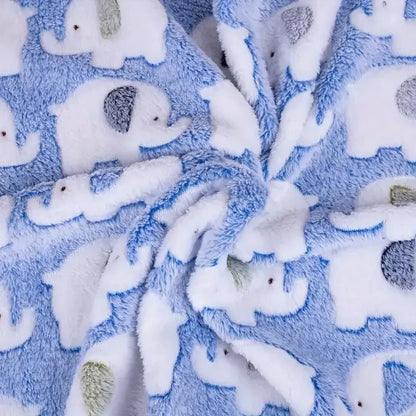 Soft and Cozy Cartoon Elephant Pet Blanket for Dogs and Cats Flannel Throw for Puppies and Kittens Universal Size Christmas Gift