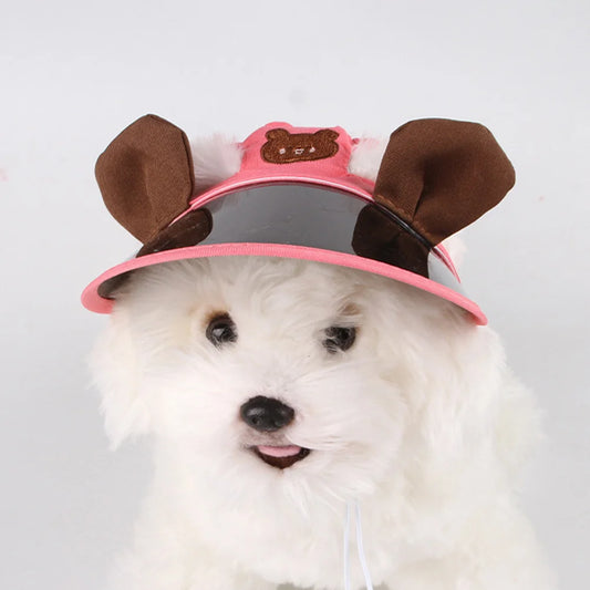 the SUN PROTECTOR CAP - 1PCS Pet Hat for Cats/Small Dogs, Sun Protection Cap, Adjustable Breathable Design, Outdoor Summer Adventure Birthday Party