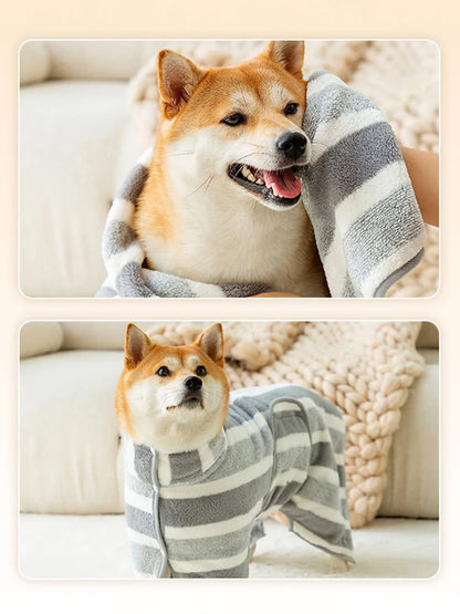 1PC Dog Bathrobe Oversized Thick-Added Absorbent Quick Drying Golden Shiba Cat Bath Towel Towel Used After Bath