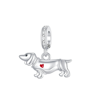 925 Sterling Silver Girl Holding Dog Charms Beads Fit Original 925 Bracelet Making Gift for Woman Jewelry Diy Fashion Pendant