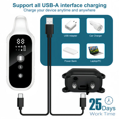 the ULTRACOMMAND DIGITAL TRAINER - 800m Digital Dog Training Collar, Waterproof Rechargeable Remote-Control Pet with LCD Display for All Size Shock Vibration Sound