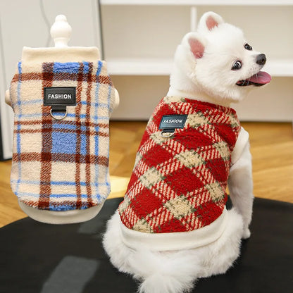 the PLAID DOG - XS-8XL Dog Clothes Winter Warm, Big Dog Coat, Puppy Clothing Fleece Vest for Small/Medium/Large Dogs, Golden Retriever Costume