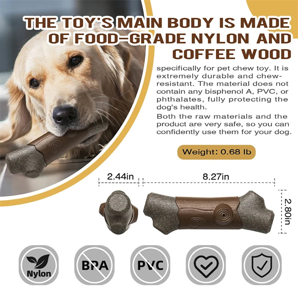 Big Dog Chew Toys Fun Squeaky Safe Materials Super Durable Tree Branch Designed Tougher than Bones Indoor Outdoor Pet Supplies