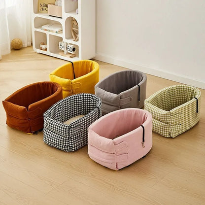 Dog Car Seat Bed Car Central Dog Car Seat Bed Portable Dog Carrier for Small Dogs Cats Safety Travel Bag Dog Accessories
