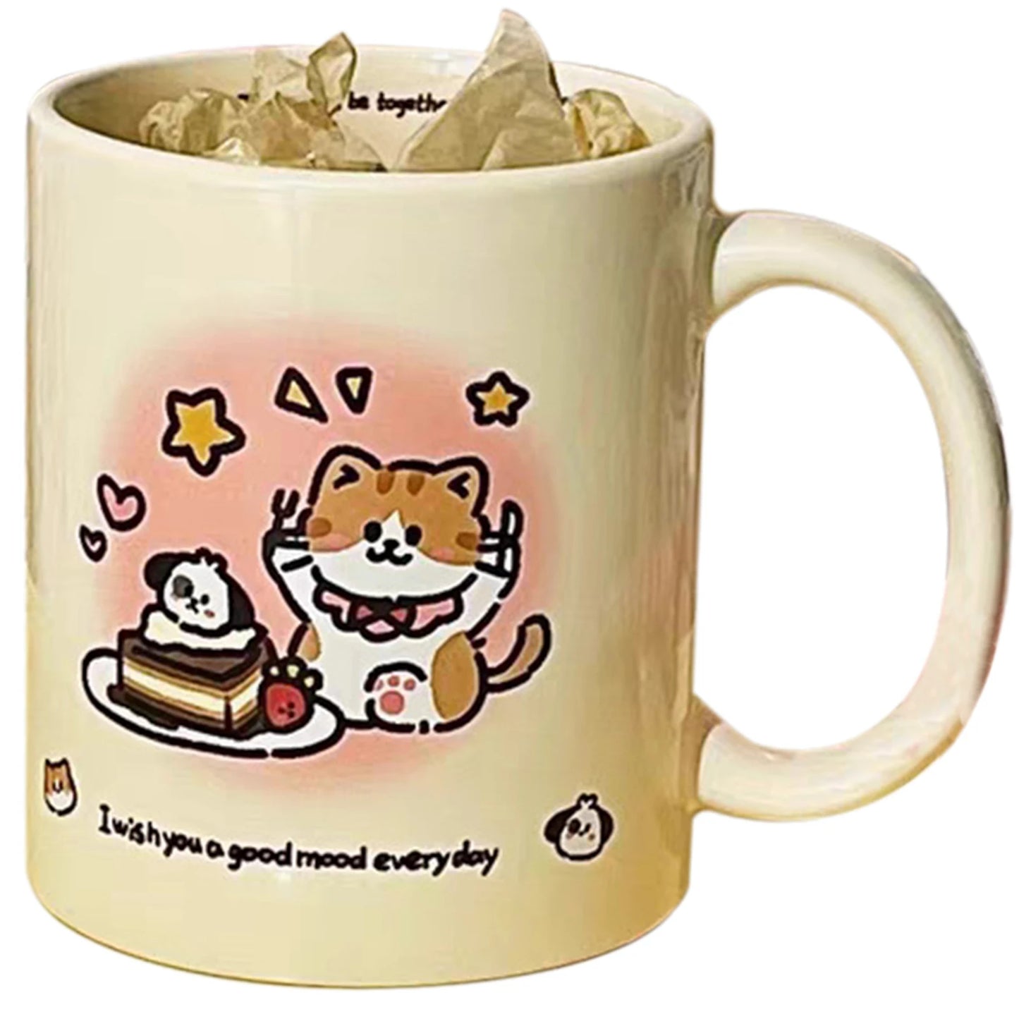 Cartoon Mug Fashion Handheld Water Drinking Cup Multi-Purpose Chic-Style Coffee Cup Hand-made Decor Tea Coffee Cup for Friends