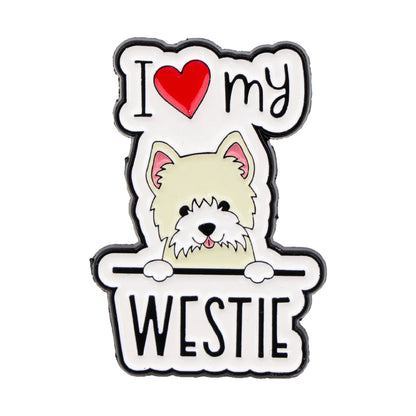 Cute Dogs Enamel Pin Cartoon Brooch Pines Lapel Pins Badge on Backpack Clothing Accessories Animal Jewelry Pet Lover Gifts