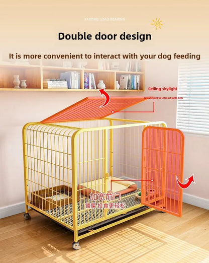 the BOLD & the BEAUTIFUL - Dog Indoor with Toilet Separation, Bold Pet Cage, Golden Retriever/Labrador Household Dog Cage, Playpen Dog Cage Medium/Large