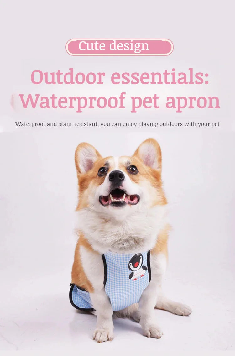 Dog Belly Cover Breathable Dog Cloth Anti-Dirty Waterproof Belly Bands Washable Pet Cloth Indoor Outdoor Dog Apron Pets Costumes