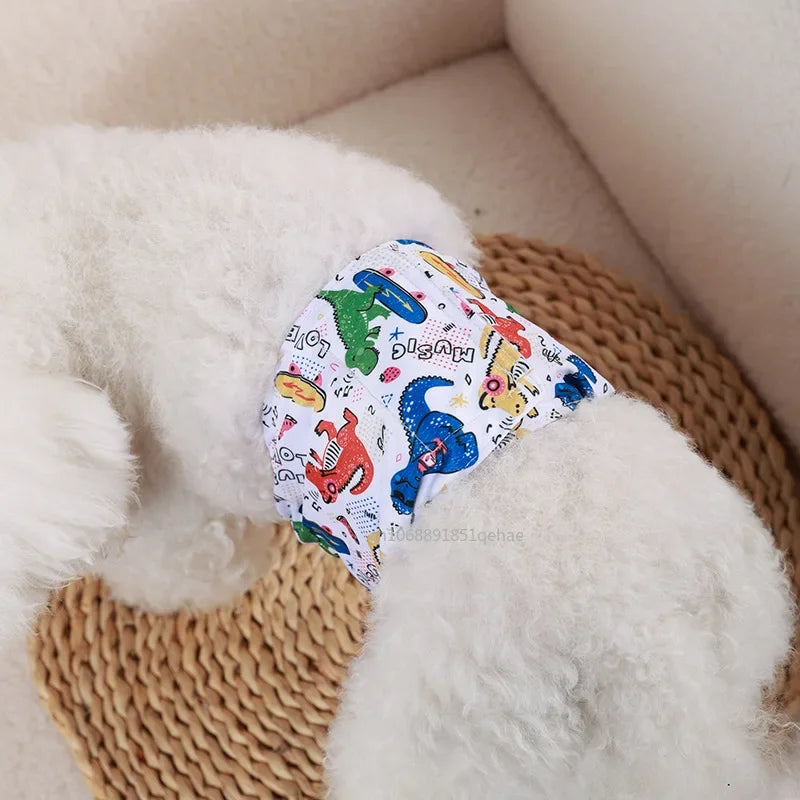 Washable Male Dog Physiological Pants Reusable Sanitary Underwear Belly Wrap Band Cotton Diaper For Large Small Medium Dog