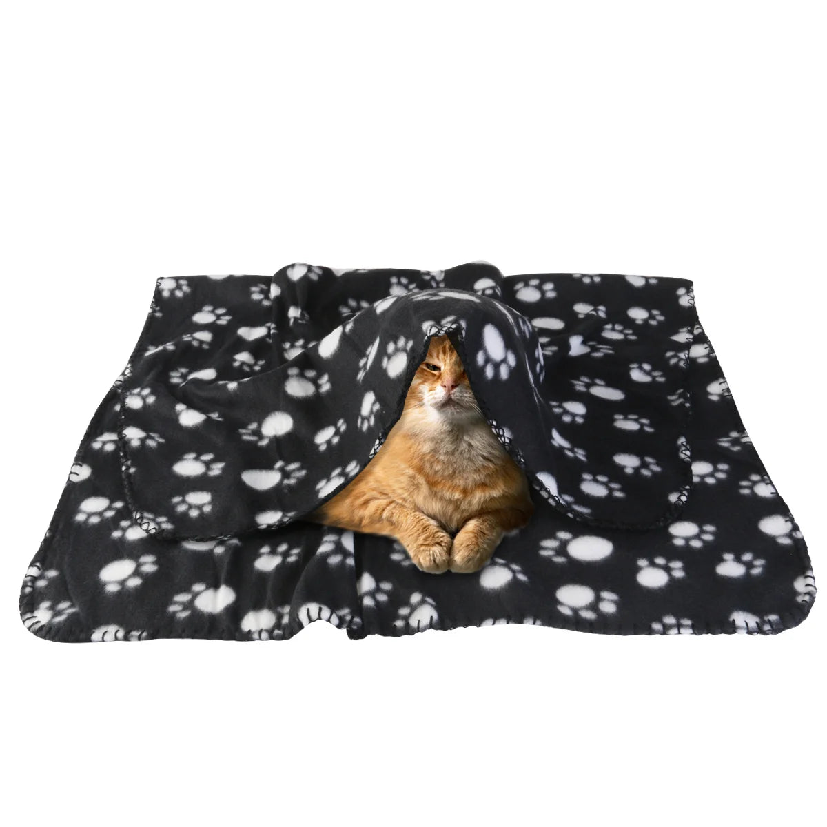 Pet Fleece Blanket Black 100x70cm Soft Warm Dog Cat Bed Cushion Floor Mats Car Seat Cleaner Pet Bed Mat Dog Mat
