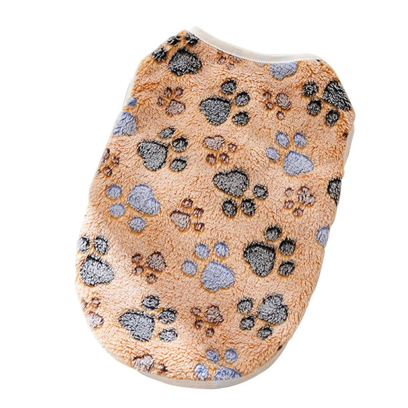 Printed Clothing for Small Cats Dogs Warm Soft Fleece Costume Clothes Outfits Pet Dog Cat Coat Jackets