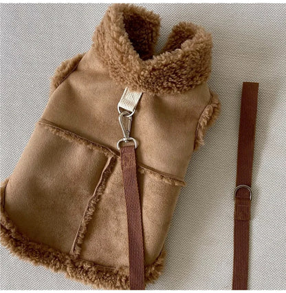 the BUCKSKIN - Dog Vests, Winter Plush Warm Pet Dog Clothes for Small/Medium Dogs Jackets, Puppy Clothing Yorkshire Terrier Ropa Para Perros