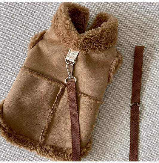 the BUCKSKIN - Dog Vests, Winter Plush Warm Pet Dog Clothes for Small/Medium Dogs Jackets, Puppy Clothing Yorkshire Terrier Ropa Para Perros