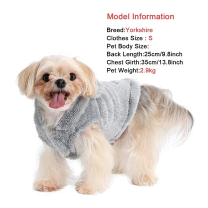 Winter Fleece Dog Hoodie Dogs Warm Coat Jacket Soft Skin Friendly Pets Clothing For Ropa Perro French Bulldog Clothes,pet Suppie