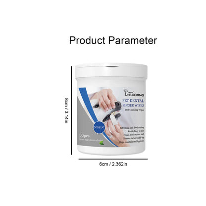 the DOGGY DENTAL WIPES - Teeth Cleaning Wipes for Dogs & Cats, Remove Bad Breath by Removing Plaque, Disposable Gentle Cleaning & Gum Care