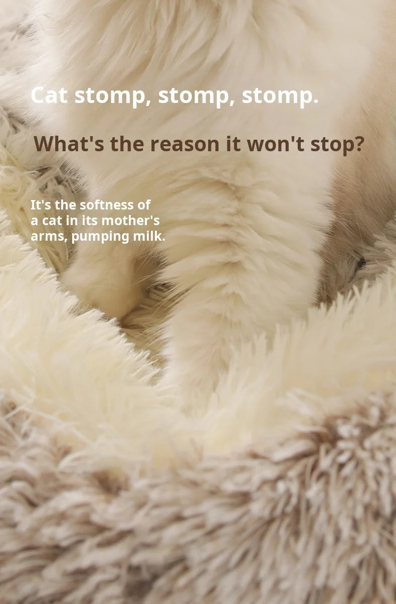 Cat Litter Crystal Plush Dog Kennel Plush Pet Kennel Shipping Deep Sleep Half Pack Warm Vacuum Round