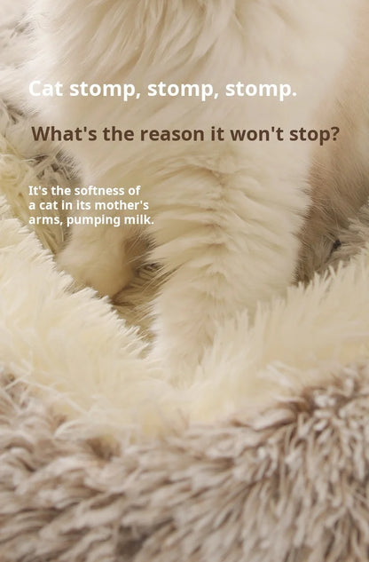 Cat Litter Crystal Plush Dog Kennel Plush Pet Kennel Shipping Deep Sleep Half Pack Warm Vacuum Round