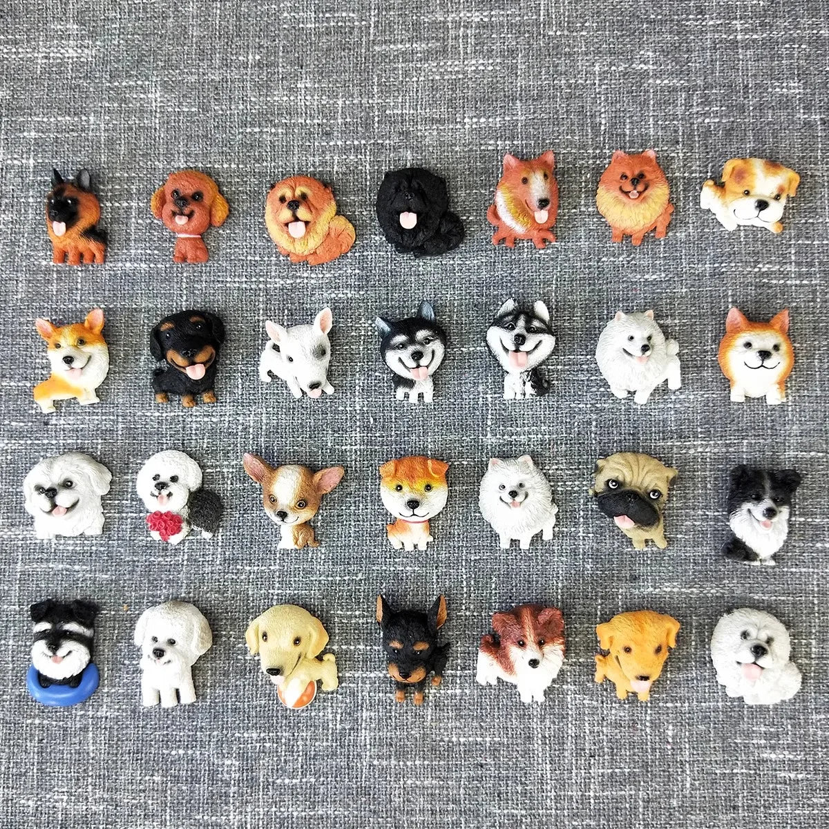 3D animal magnet refrigerator sticker simulation dog labrador Pug corgi Teddy Bichon resin Craft wall door home decoration gifts