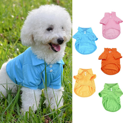 the CANDYPAW COOL TEE - Summer Pet Vest, 6 Candy Color Shirts, Puppy Breathable Solid Polo-Shirts, Chihuahua/Yorkie Fashion Vests, Dog Costume, Pet Clothing