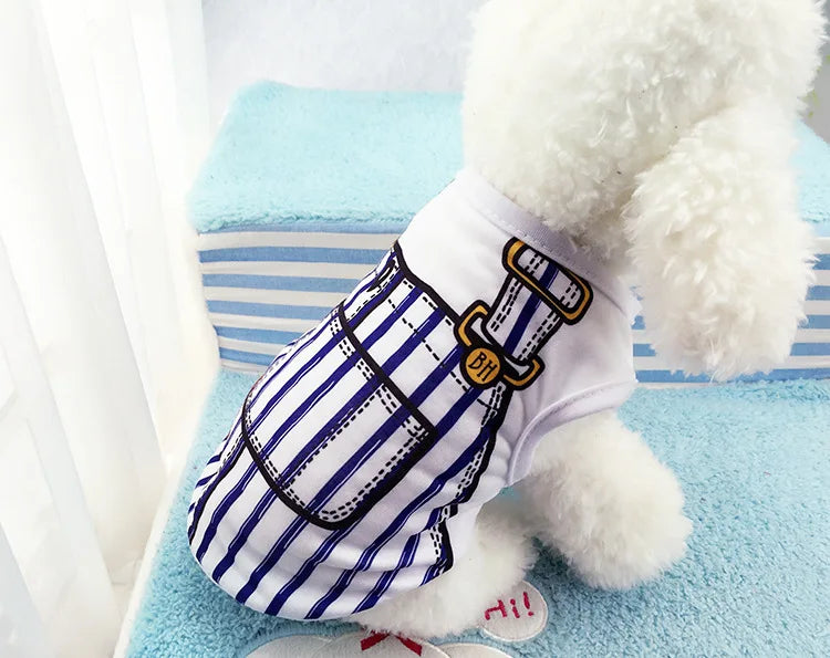 Pet Dog Clothes Cartoon Clothing Puppy Dogs Soft Vests Summer Shirt Casual T-Shirt for Small Pet Supplies