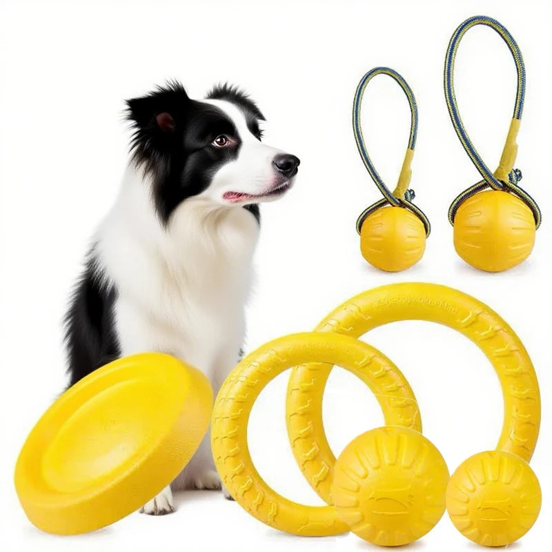 3/4pcs Interactive Dog Toy Set Flying Disc Rope Ball Bite Resistant EVA Material for Aggressive Chewers Large Breed Dog Training