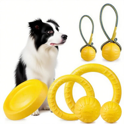 3/4pcs Interactive Dog Toy Set Flying Disc Rope Ball Bite Resistant EVA Material for Aggressive Chewers Large Breed Dog Training
