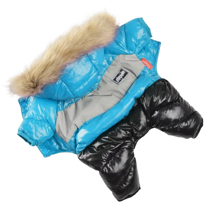 Winter Warm Dog Clothes For Small Dogs Chihuahua Waterproof Hooded Puppy Down Jacket French Bulldog Hoodies Jumpsuit Overalls