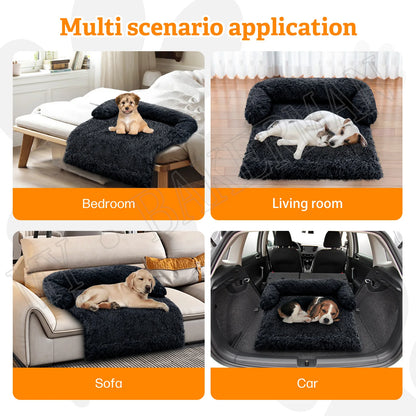 Washable blanket Sofa cover Large dog bed Sofa plush dog pet House sofa cushion plush warm kennel pet cat puppy cushion