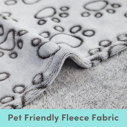 Dog Bed Mat Blanket Soft Fluffy Pet Sleeping Blanket Cute Paws Pattern Pet Travel Mat Warm Comfortable Blankets for Cat Dogs