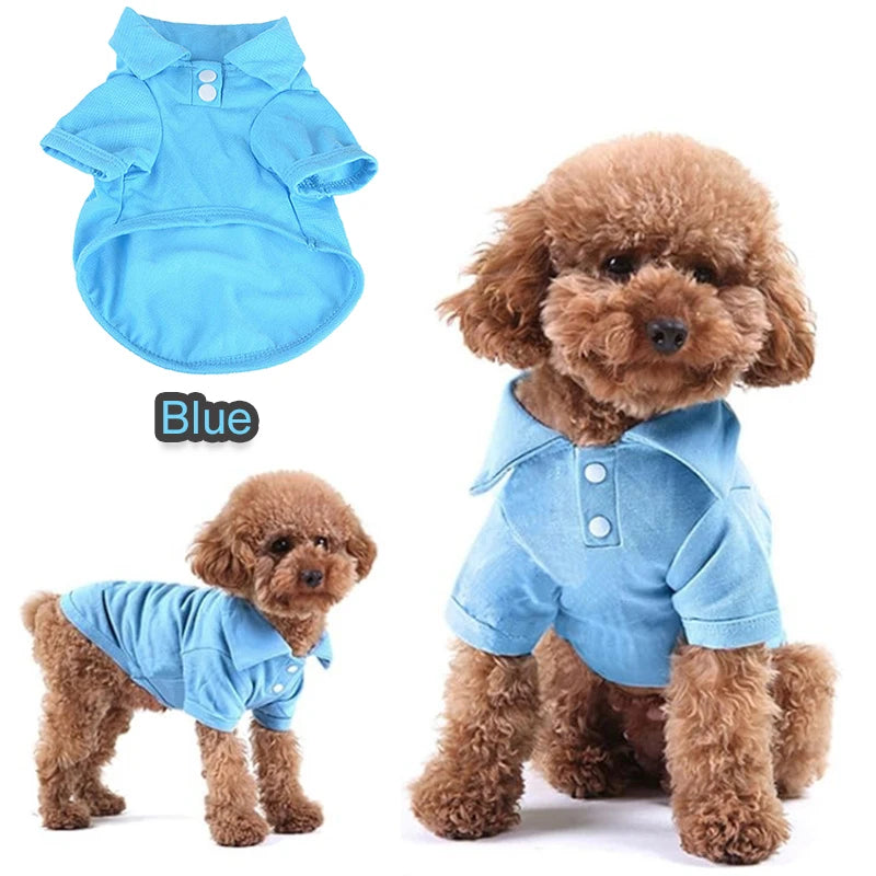 the CANDYPAW COOL TEE - Summer Pet Vest, 6 Candy Color Shirts, Puppy Breathable Solid Polo-Shirts, Chihuahua/Yorkie Fashion Vests, Dog Costume, Pet Clothing