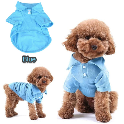 the CANDYPAW COOL TEE - Summer Pet Vest, 6 Candy Color Shirts, Puppy Breathable Solid Polo-Shirts, Chihuahua/Yorkie Fashion Vests, Dog Costume, Pet Clothing