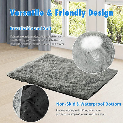 the PAWPLUSH SLEEP MAT - Plush Dog Cushion, Washable Soft Pet Dog Bed Sleeping Mat, Cat/Dog Beds, Dog Pad, Winter Warm Pet Blanket, Large/Medium Dog Cushion