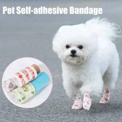 Disposable Dog Foot Covers Durable Anti-dirty Breathable Pet Self-adhesive Bandage Pet Go Out Foot Wrap