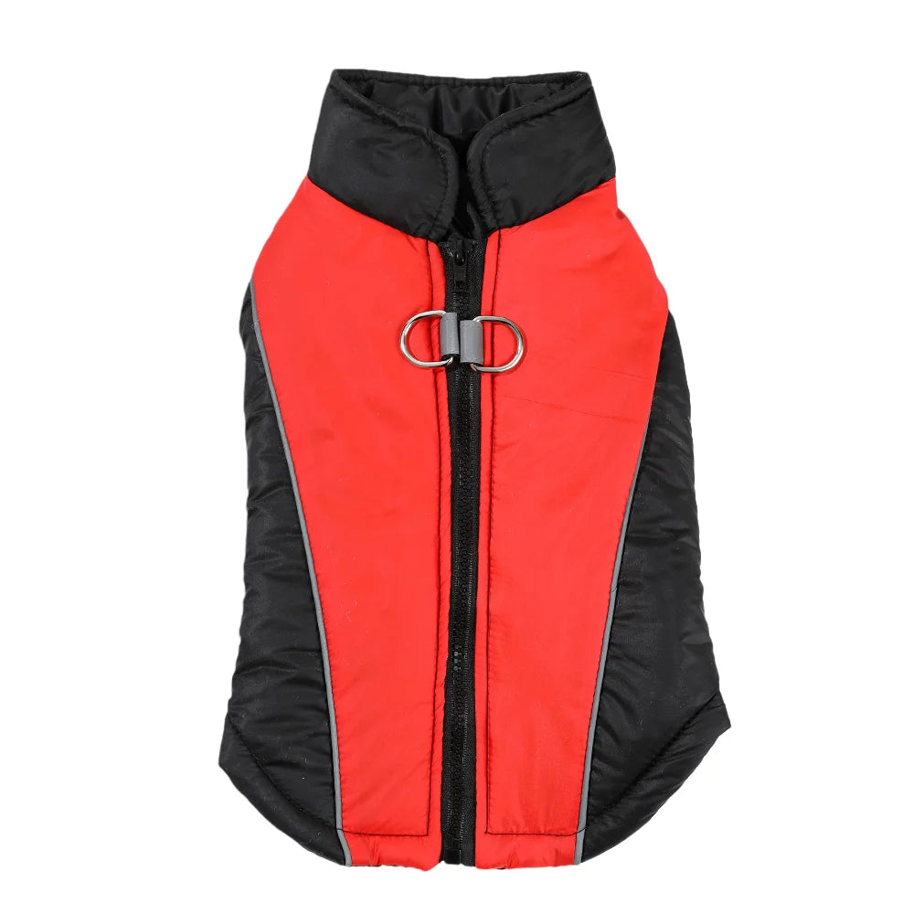 Reflective Dog Clothes For Winter Warm Puppy Vest Coat With D-ring Outdoor Waterproof Pet Jacket For Small Medium Dogs Yorkshire