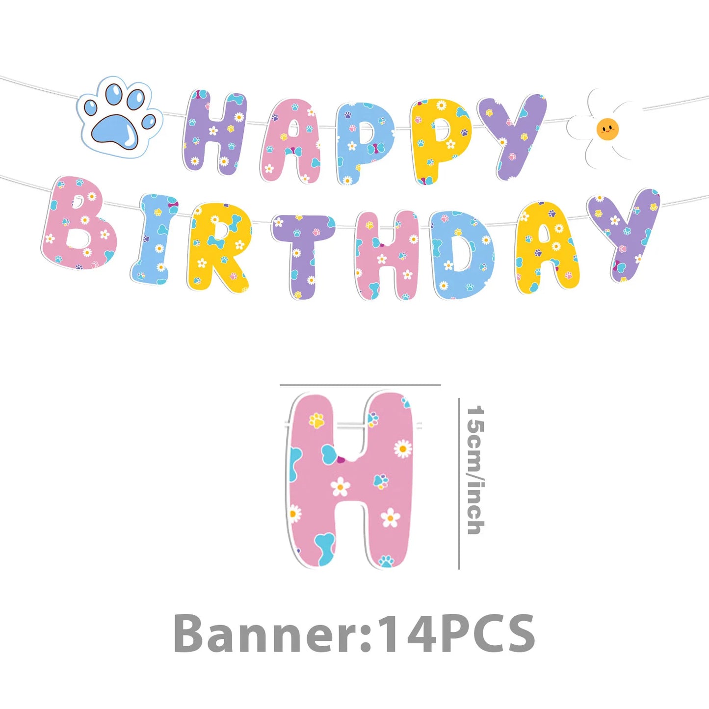 Dog Birthday Party Supplies Pink Blue Paw Paper Plates Napkins Cups Cute Puppy Theme Kids Birthday Baby Shower Party Table Decor