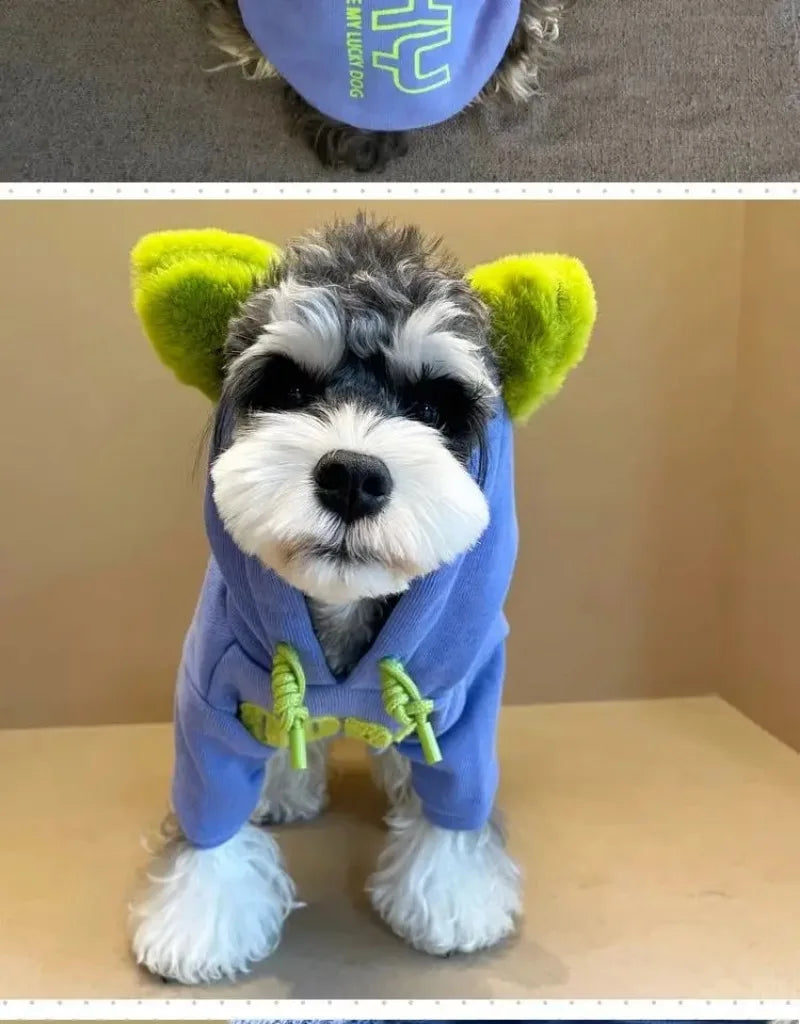 Fashion Winter Pet Dog Sweatshirt Clothes for Small Medium Dogs Warm Fleece Zipper Dog Hoodies Chihuahua French Bulldog Jacket