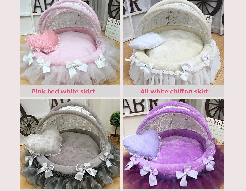 Comfortable Pet Sofa Cradle Dog Bed Overall Washable Luxury Kennel Dog Round Bed