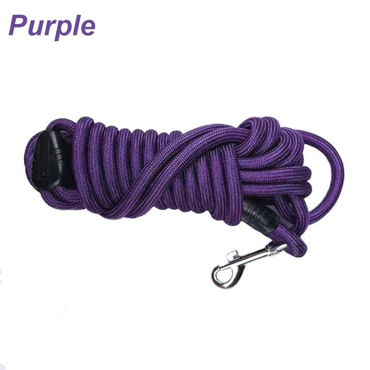 the PROTRAIN HEAVY-DUTY LEASH - 5M/10M/15M Heavy Duty Nylon Dog Leash - Ideal for Recall & Agility Training, Tailored, Suitable for Medium to Large Dogs