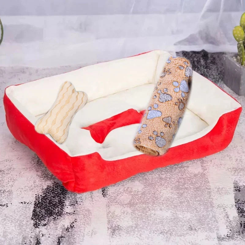 Autumn And Winter Warm Pet Dog Cat Universal Beds Soft Cushion Couch Bed for for Small Medium Dog Plush Cozy Puppy Nest Mat Pad