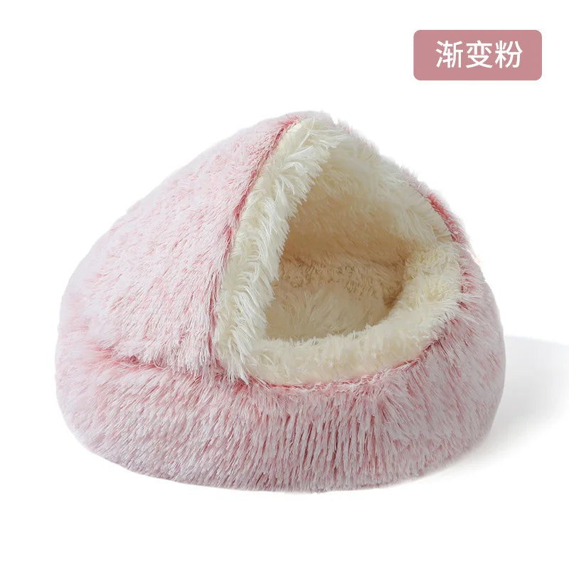 Winter Warm Pet Nest for Small Medium Pets (40cm-70cm) | Enclosed/Semi-Enclosed Pet Shell Nest | Dog House Cat Bed for Puppy Kit