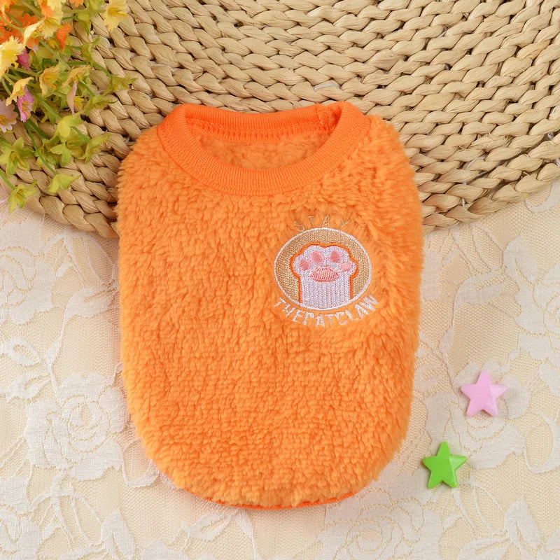 Cute Print Tea Cup Dog Sweater Winter Warm Fleece Pet Clothes for Small Dogs Teddy Chihuahua Puppy Pullovers mascotas Clothing