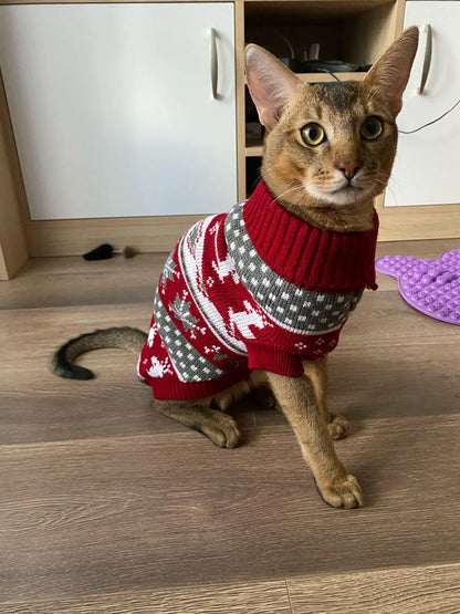 Dogs Sweater Winter Knitted Dog Jumpers For Small Large Dogs Designer Cat Chihuahua Warm Clothes For Small Breeds Dogs Christmas